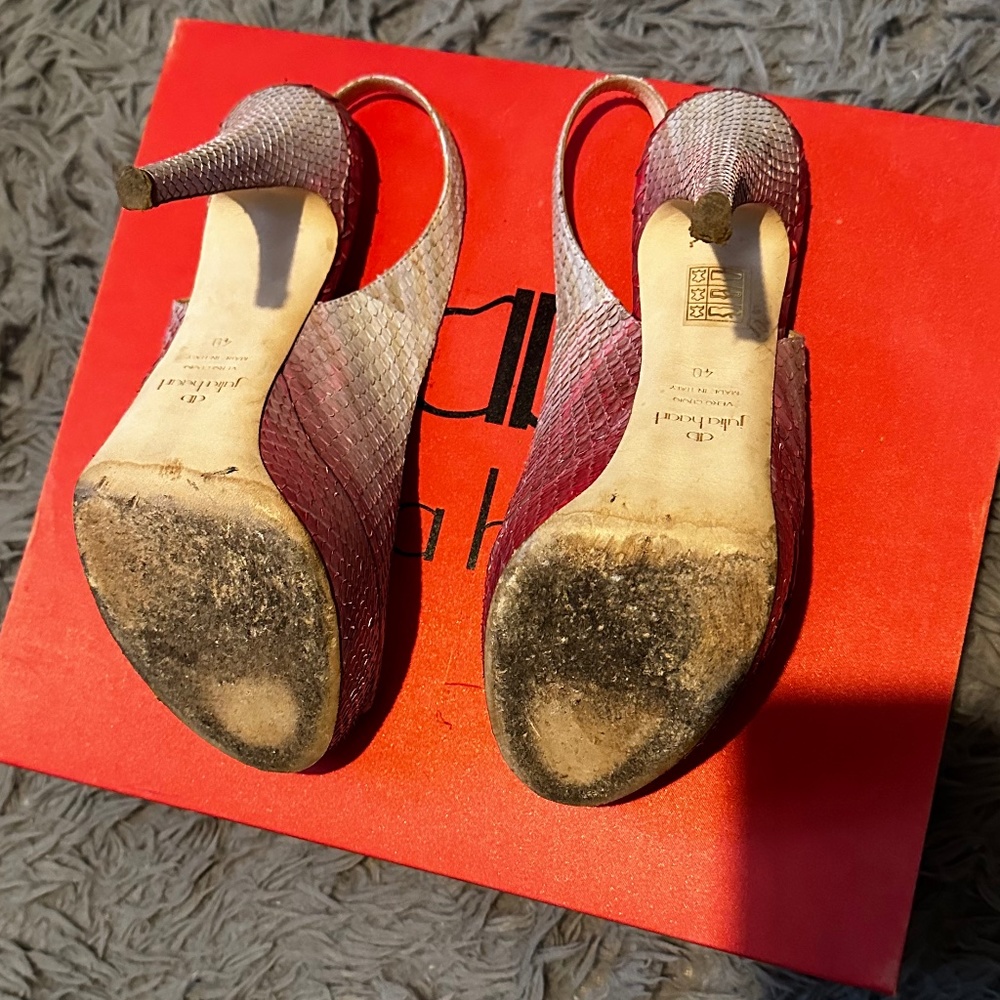 Julia Haart - Pink Python Platform Shoe. Size ‘40… - image 8